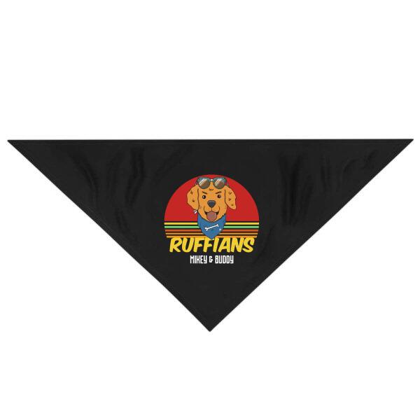 Ruffians Retro Sunset Matching Pet Lover T-Shirt Bandana Set