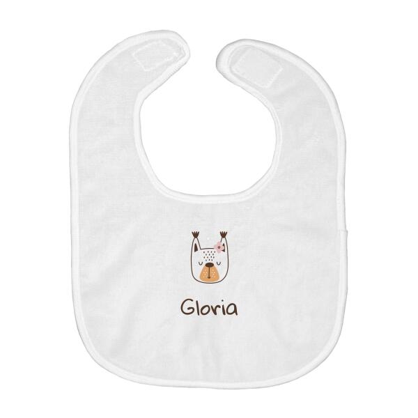 Adorable Forest Animals Personalized Baby Bib Secondary image
