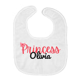 Load image into Gallery viewer, Princess Watercolor Bow Personalized Baby Bib