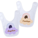 Load image into Gallery viewer, Pastel Rainbow Cute Personalized Baby Bib