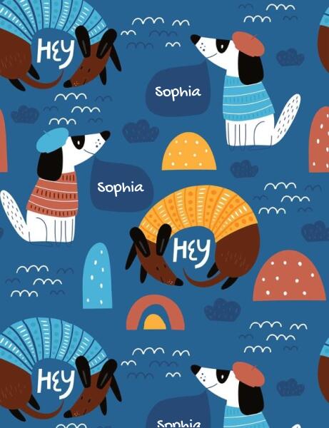 Bonjour Puppies Personalized Baby Swaddle Blanket