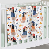 Load image into Gallery viewer, Classy French Dog Personalized Baby Swaddle Blanket