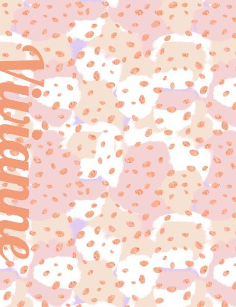 Rose Gold Pastel Patterned Personalized Baby Swaddle Blanket