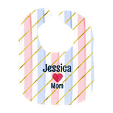 Load image into Gallery viewer, Pastel &amp; Glitter Love Tagline Personalized Baby Bib