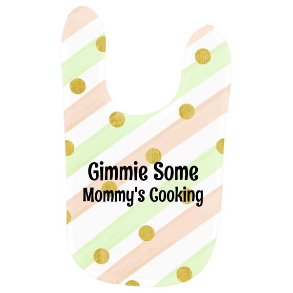 Gimmie Some Polka Dot Pastels Personalized Baby Bib