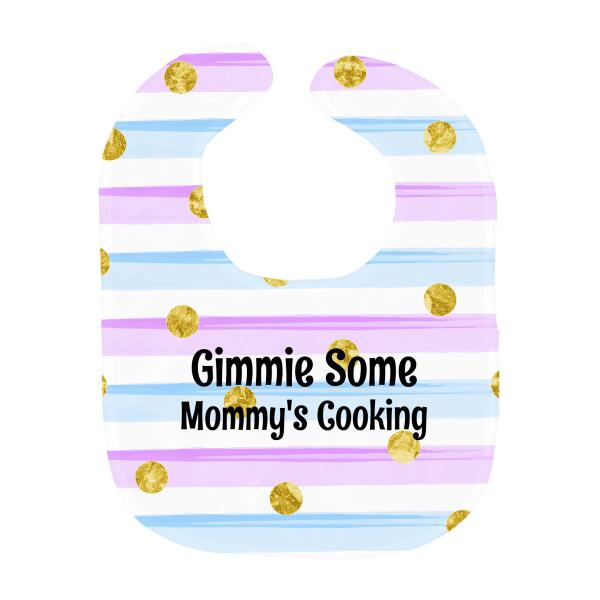 Gimmie Some Polka Dot Pastels Personalized Baby Bib