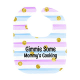 Load image into Gallery viewer, Gimmie Some Polka Dot Pastels Personalized Baby Bib