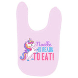 Load image into Gallery viewer, Cute Unicorn Ready To Eat Personalized Baby Bib