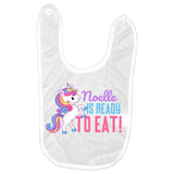 Load image into Gallery viewer, Cute Unicorn Ready To Eat Personalized Baby Bib