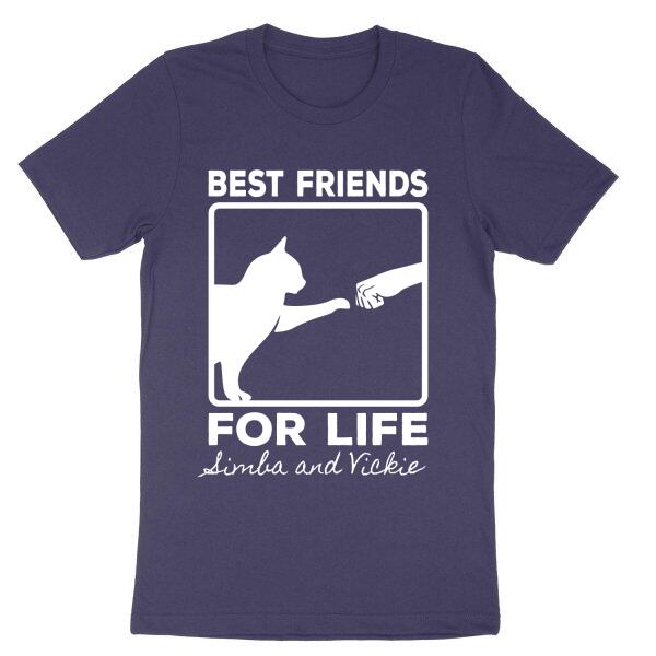 Best Friends for Life Fist Bump Cat Personalized T-Shirt Secondary image