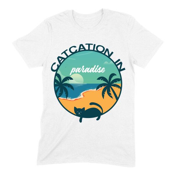 Catcation In Lazy Cat Vacation Personalized T-Shirt Secondary image