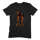 Load image into Gallery viewer, Crazy Cat Lady Hot Flames Personalized Color T-Shirt