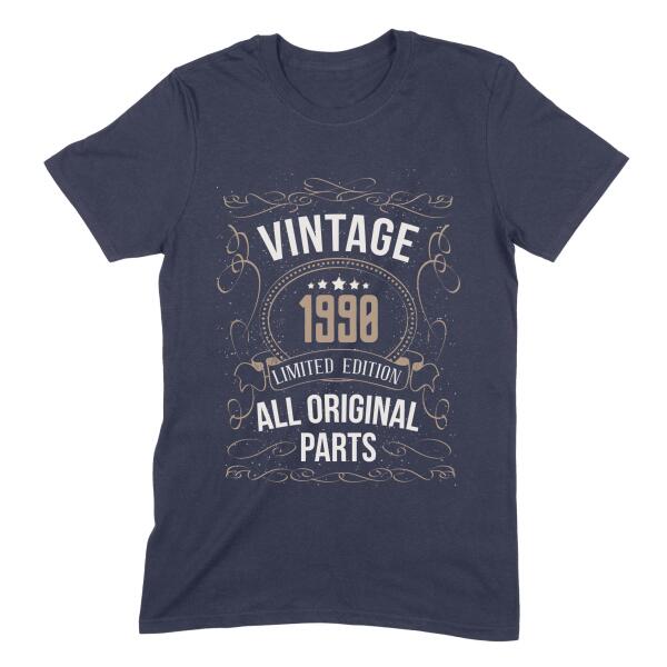 Vintage All Original Parts Birthday Personalized Shirt