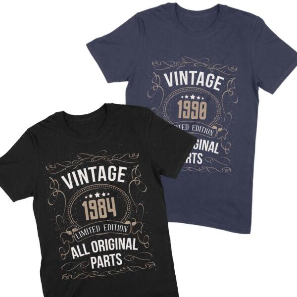 Vintage All Original Parts Birthday Personalized Shirt