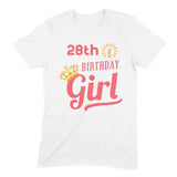 Load image into Gallery viewer, Crowned Birthday Girl Personalized Age T-Shirt