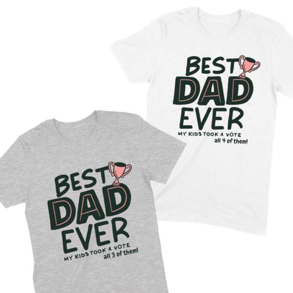 Voted Best Dad By My Kids Personalized T-Shirt Main image