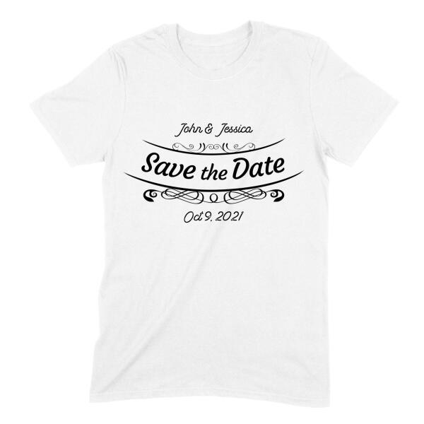 Save the Date Wedding Marriage Personalized T-Shirt Secondary image