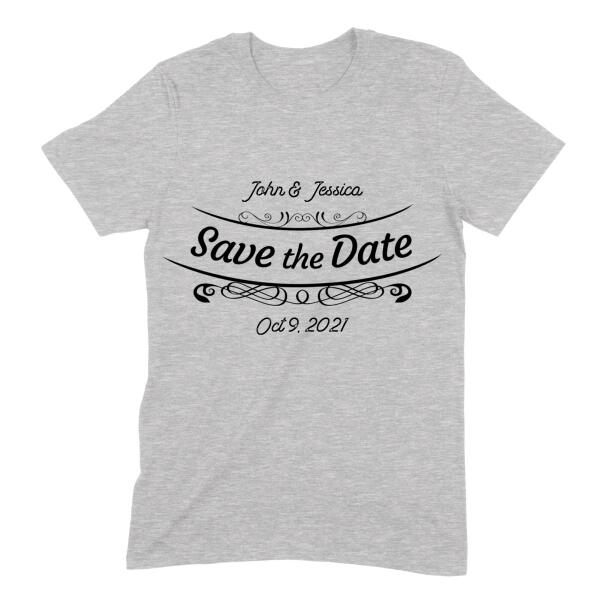 Save the Date Wedding Marriage Personalized T-Shirt