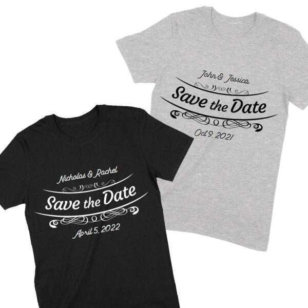 Save the Date Wedding Marriage Personalized T-Shirt