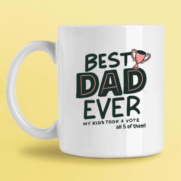 Voted Best Dad By My Kids Personalized Mug