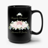 Load image into Gallery viewer, Happily Married Watercolor Florals Personalized Mug