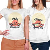 Load image into Gallery viewer, Girl Who Loves Cars Personalized Name Shirt