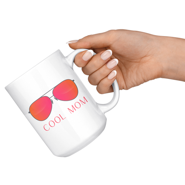 Cool Mom Cool Kid Retro Sunglasses 11oz+15oz Mug Set