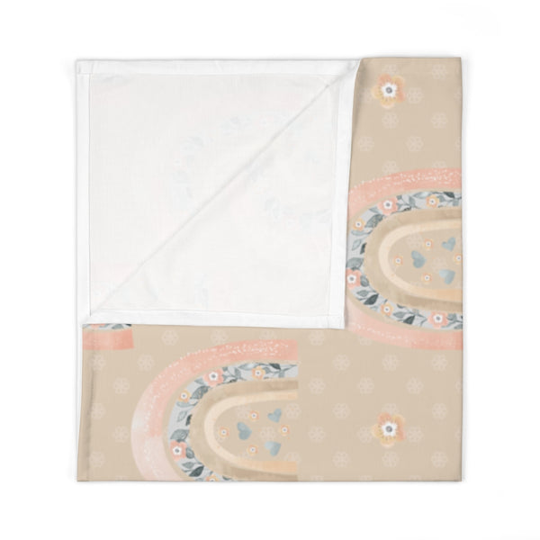 Golden Vintage Rainbow Baby Swaddle Blanket