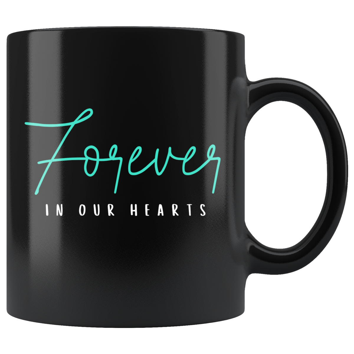 Forever In Our Hearts Black Mug Set