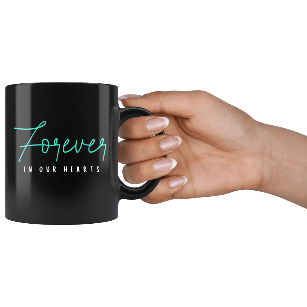 Forever In Our Hearts Black Mug Set
