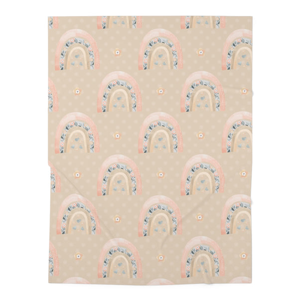 Golden Vintage Rainbow Baby Swaddle Blanket
