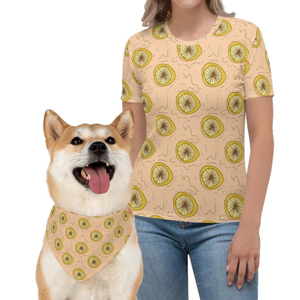 Lemon Squeeze Pet Bandana Collar & T-Shirt Set