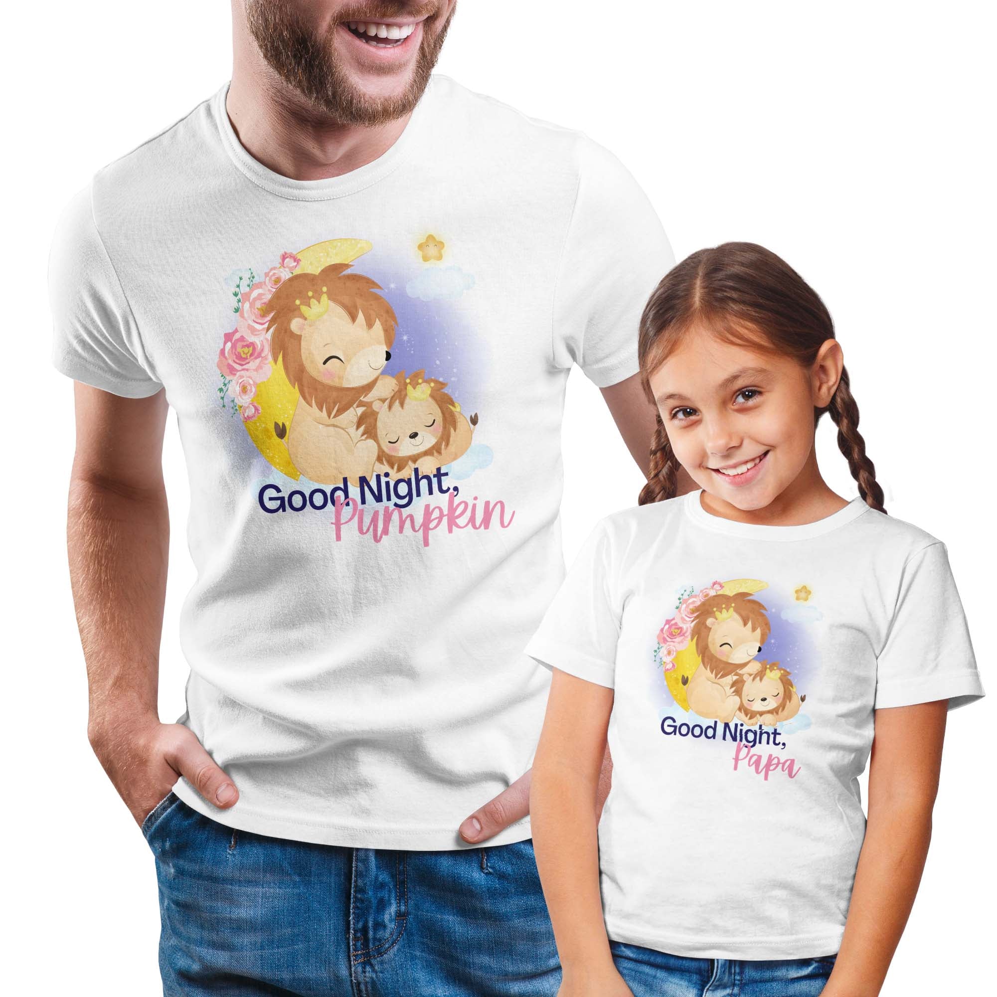 Good Night, Papa Good Night Pumpkin Cute Lion Pajama Shirts Secondary image