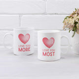 Load image into Gallery viewer, Love You Most, Love You More Heart Mug Set