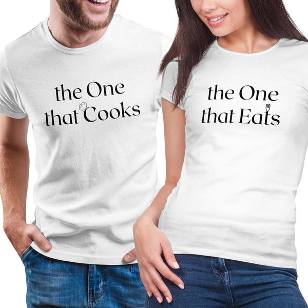 The Joy of Cooking & Eating Couple Shirt Set Combo #2