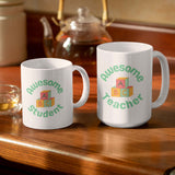 Load image into Gallery viewer, Awesome student and Teacher Daddy &amp; Me Mug Set