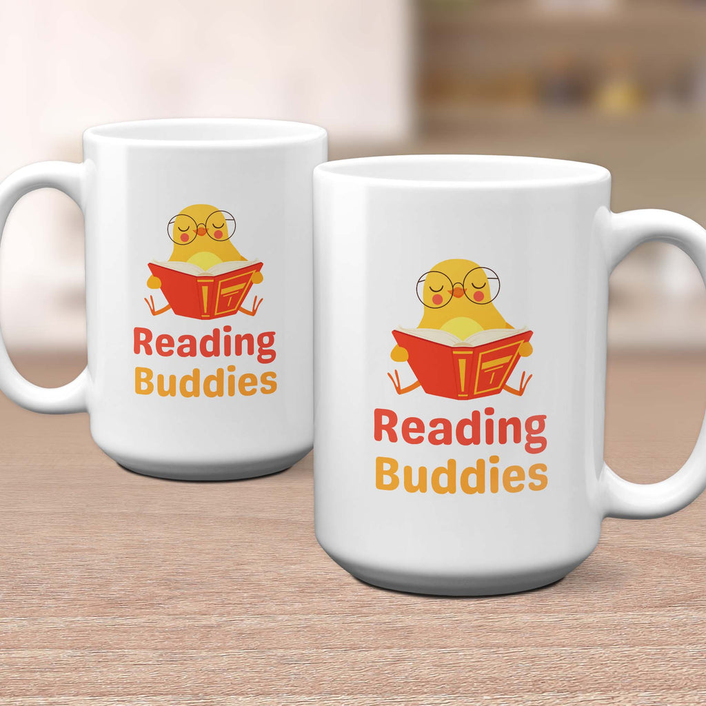 Reading Buddies Cute Bird Mug Set