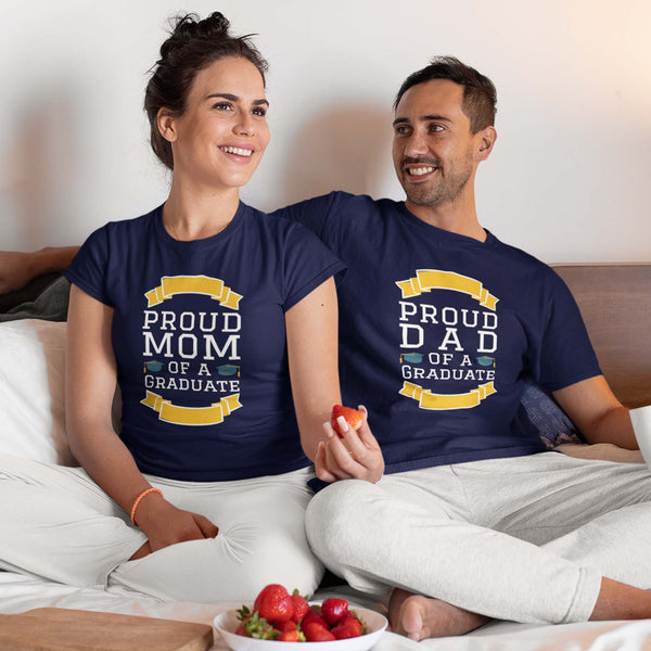 Proud Mom & Dad of a Graduate Shirt Set Combo