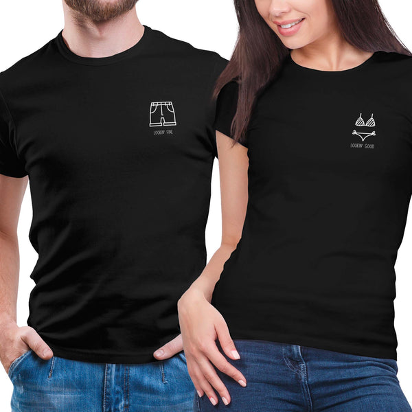 Lookin' Good Lookin' Fine Vacation Matching Couple Shirt Set