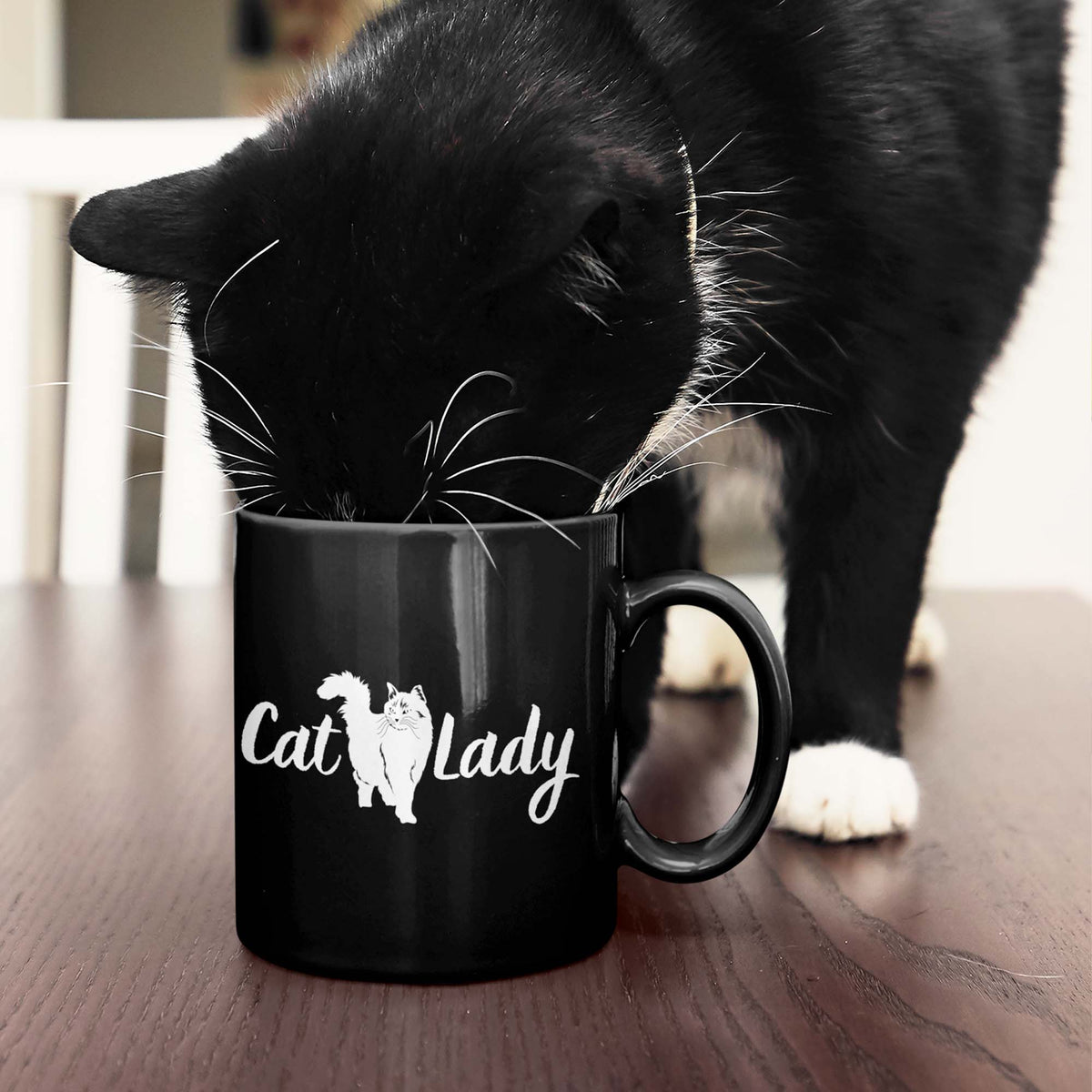Don't Mess With the Chic Cool Cat Lady Mug Set