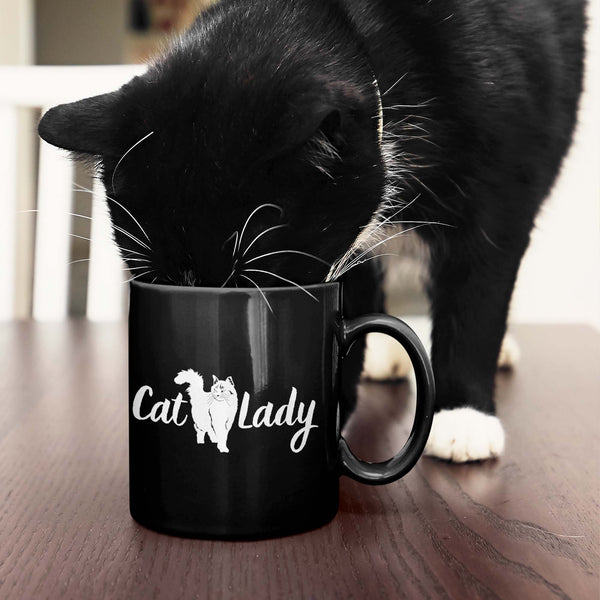 Don't Mess With the Chic Cool Cat Lady Mug Set