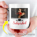 Load image into Gallery viewer, Subscribed YouTube Vlogger, Gamer, Streamer Personalized Mug