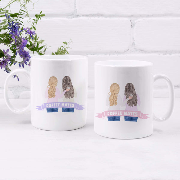 Coffee Mates Beautiful Watercolor Mug Set