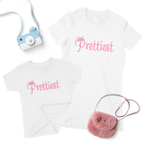 Load image into Gallery viewer, Prettiest with Bow Mom &amp;  Me Shirt Set