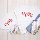 Load image into Gallery viewer, Cute with Ribbon Mom &amp; Me T-Shirt Set