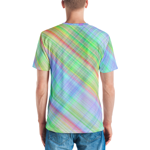 Bright Plaid Pet Bandana Collar & T-Shirt Set