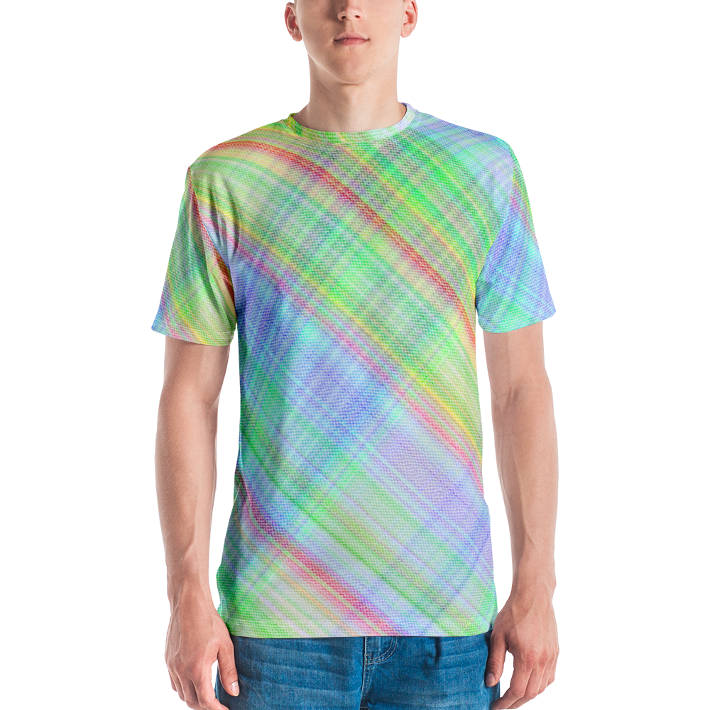 Bright Plaid Pet Bandana Collar & T-Shirt Set