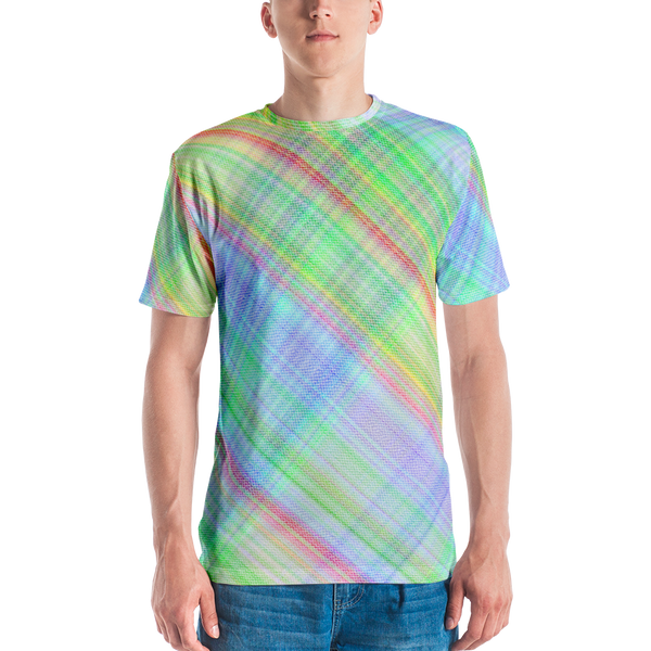 Bright Plaid Pet Bandana Collar & T-Shirt Set