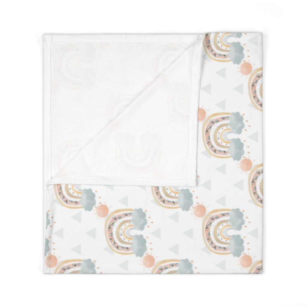 Pretty Vintage Rainbow Baby Swaddle Blanket