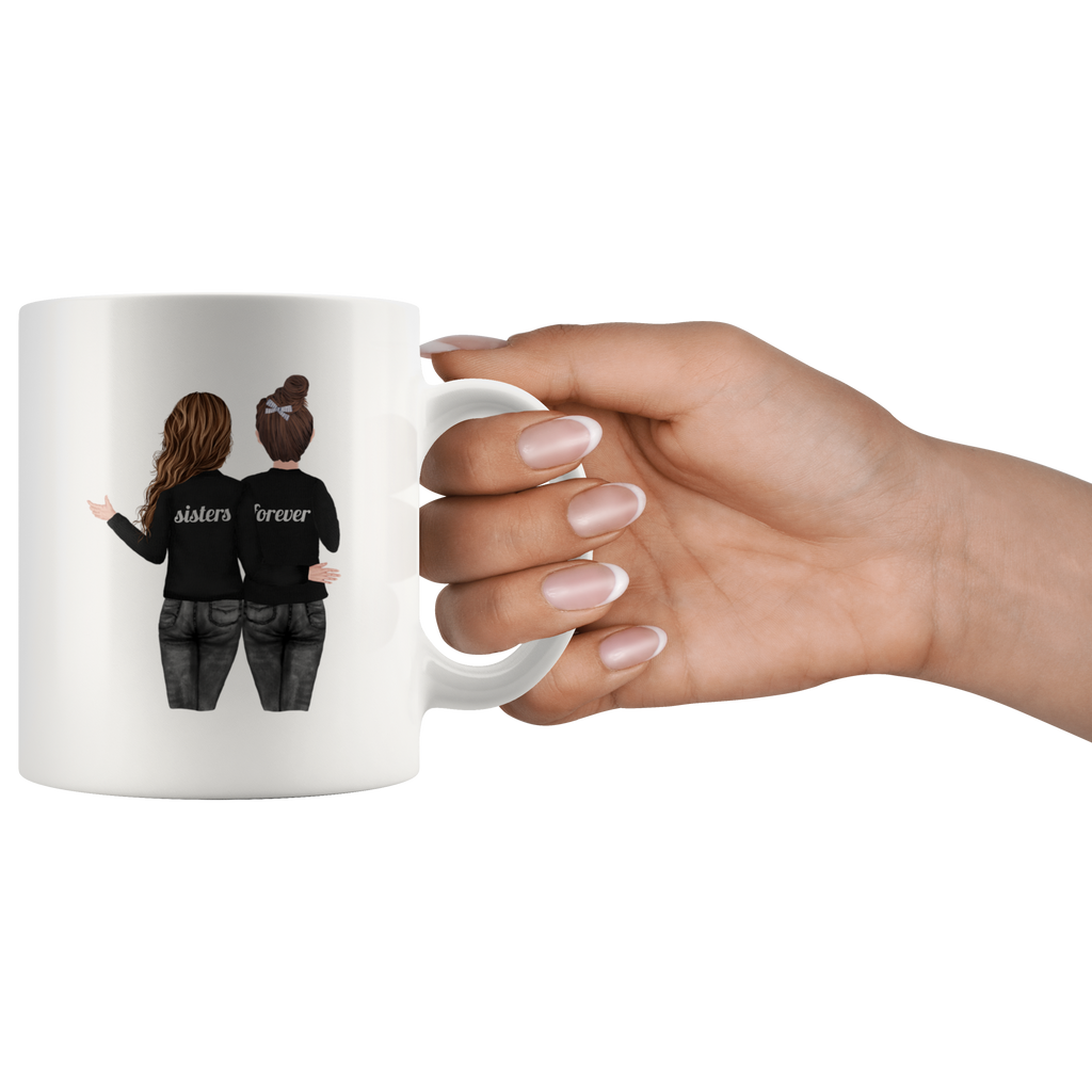 Sisters Forever Watercolor Mug Set